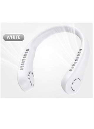 Portable USB Mini Fan – Rechargeable Battery Operated Hanging Neck Fan with Adjustable Speeds for Hands-Free Personal Use – Multipurpose White Design - pzsku/ZD3E9B7E52ECFF1AE1522Z/45/1746227850/a7a0eb8f-bfc9-46d8-850f-e95a180bc4e3