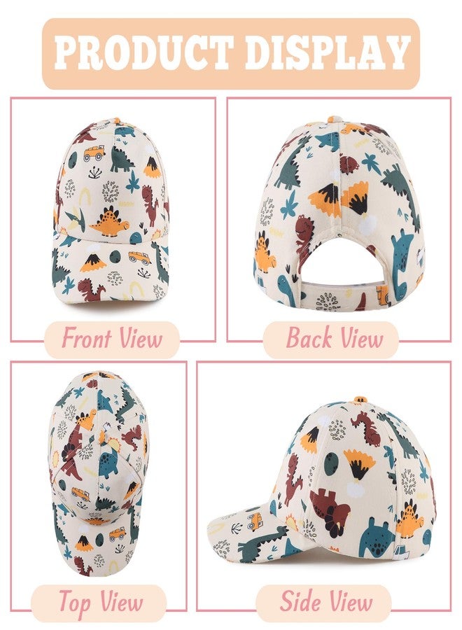 OMUKY Kids Baseball Cap Toddler Sun Hat Adjustable Summer Beach Girls Boys Caps for 2-6Years(Beige Dinosaur) - Image 5
