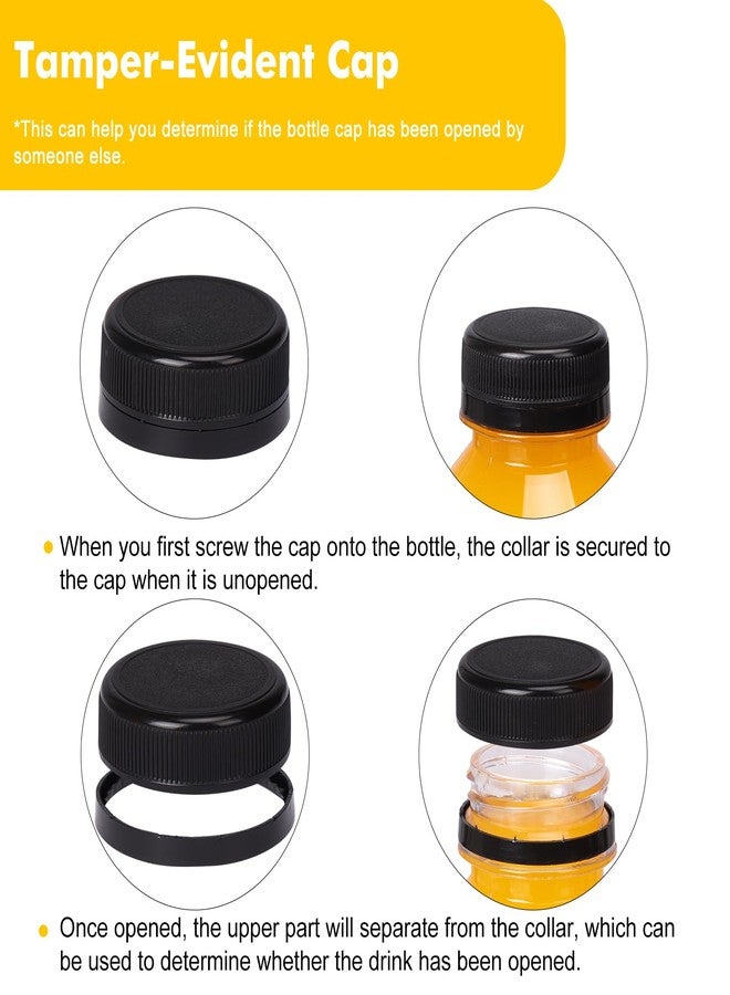 BAKHUK 10pcs 12oz Empty Plastic Juice Bottles with Caps, Plastic Water Bottles with lids, Reusable Clear Bulk Beverage Containers for Juice, Milk and Other Beverages - Image 4