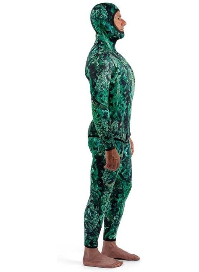 DYNAMICNORD DYNAMIC NORD SFS-3 FREE DIVE SUIT 3MM HOODED JACKET + PANT CAMO/GREEN - Image 4