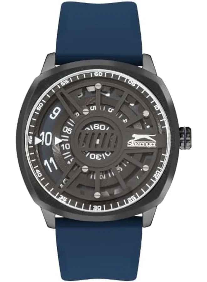 Slazenger SLAZENGER Men's Watch, Multi Function Display and Silicone Strap - SL.9.2211.1.02, Blue