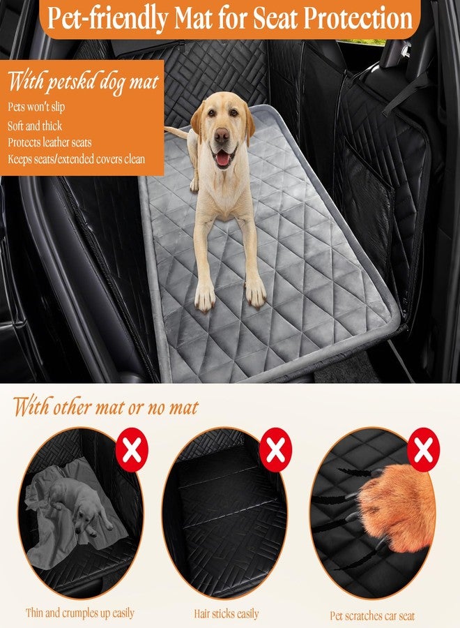 Petskd Non-Slip Dog Bed for Car Back Seat Cover, Soft Pet Mat fits Backseat Extenders, Portable and Easy Clean Dog Mats for Trucks, SUVs, Couch, Camping(Grey) - Image 3
