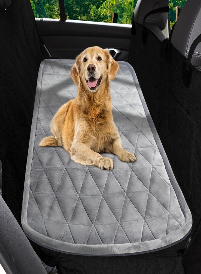 Petskd Non-Slip Dog Bed for Car Back Seat Cover, Soft Pet Mat fits Backseat Extenders, Portable and Easy Clean Dog Mats for Trucks, SUVs, Couch, Camping(Grey) - Image 1
