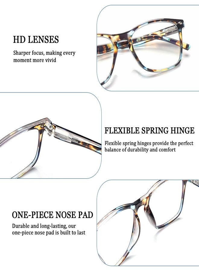 Sumkyle Progressive Multifocus Reading Glasses for Women Blue Light Block Computer Readers Stylish Spring Hinge Eyeglasses (3 Mix C5, 2.0, multiplier_x) - Image 5