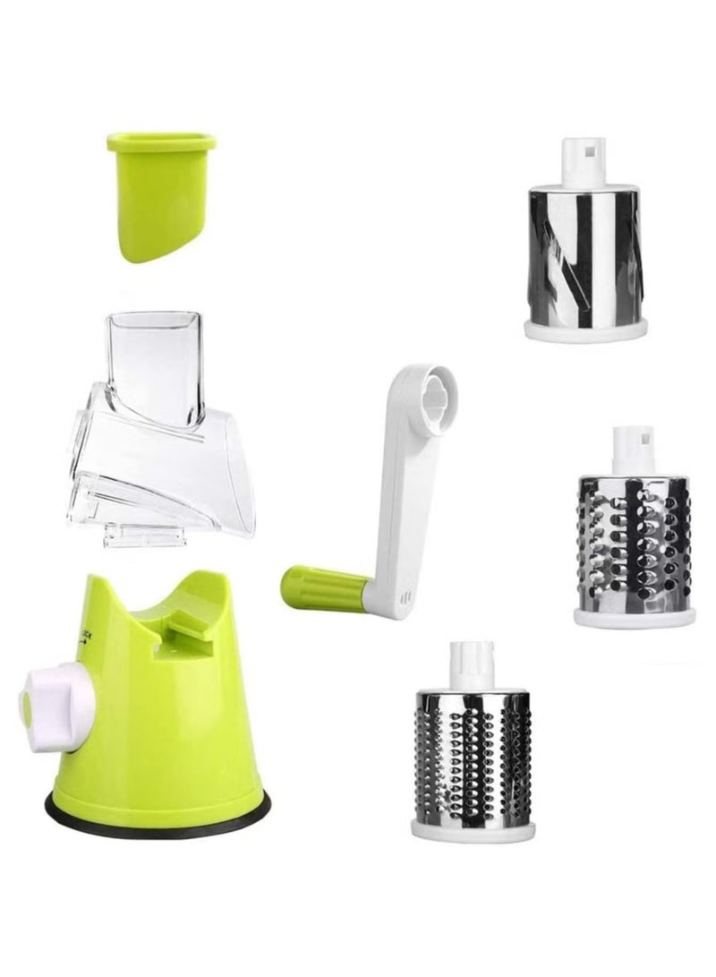 Raxoom 4 Pcs Vegetable Slicer 3 In 1 Handheld Spiral Rotary Drum Slicer For Vegetable Fruit Cheese Nut - Image 3