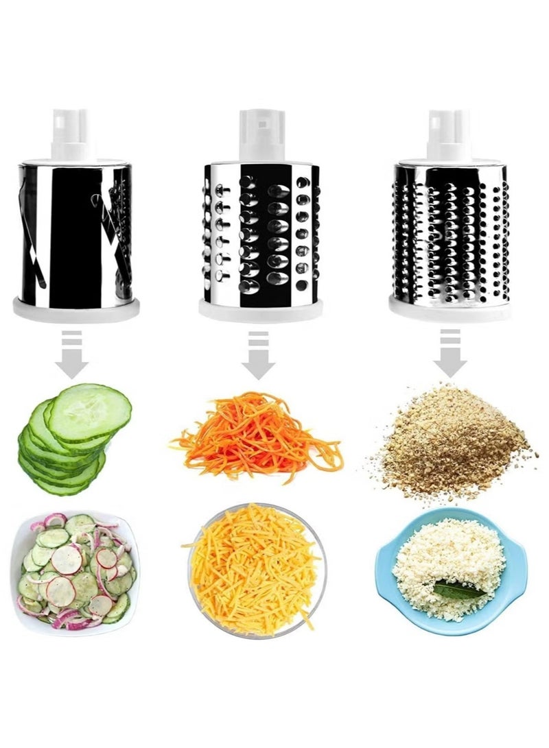 Raxoom 4 Pcs Vegetable Slicer 3 In 1 Handheld Spiral Rotary Drum Slicer For Vegetable Fruit Cheese Nut - Image 5
