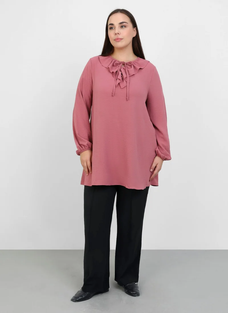 Alia by modanisa Dark Rose - Plus Size Tunic - Alia