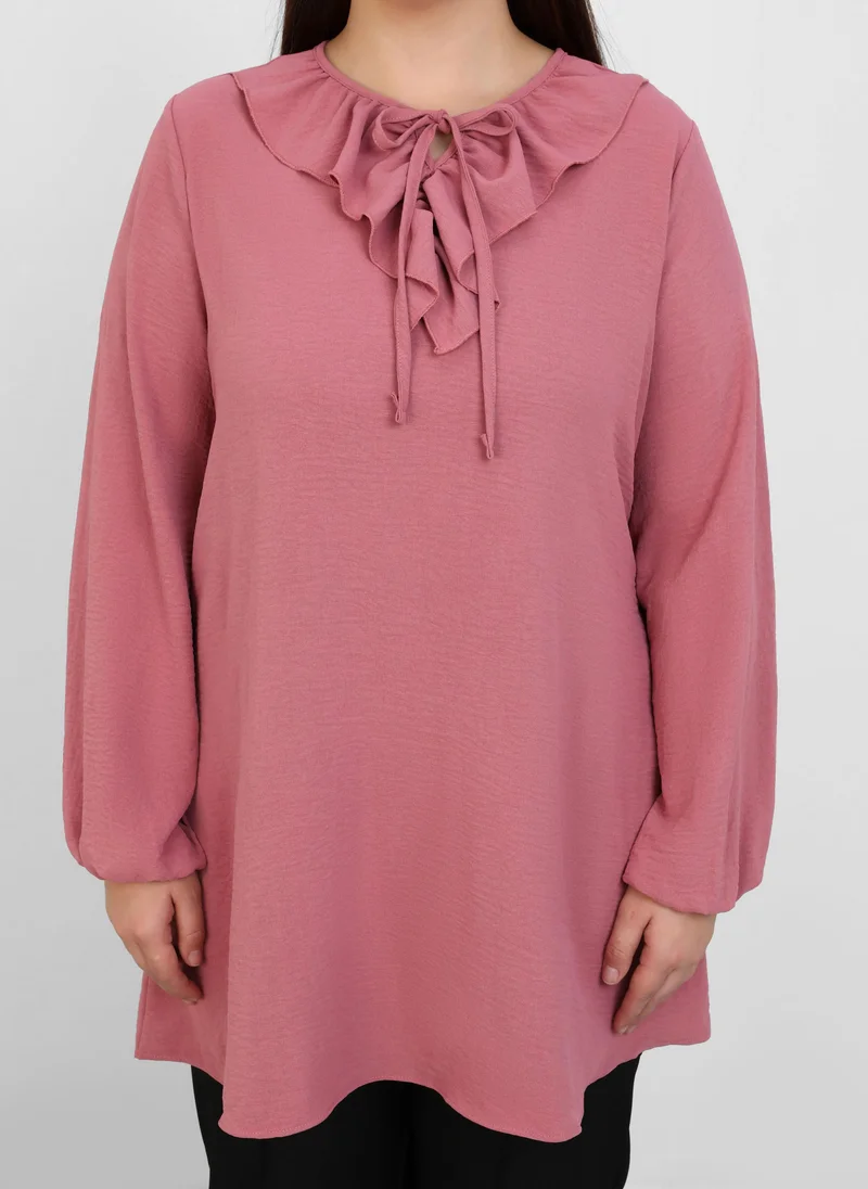 Alia by modanisa Dark Rose - Plus Size Tunic - Alia
