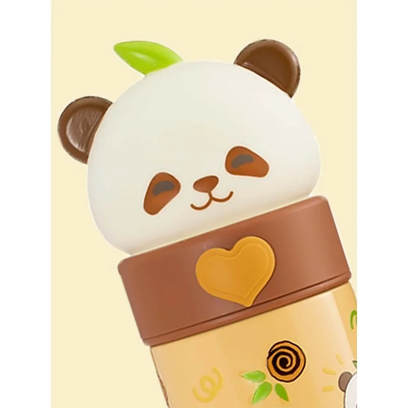 LITTLE SURPRISE BOX Little Surprise Box, Brown Panda Head Stainless Steel Thermos Water Bottle, 350ml