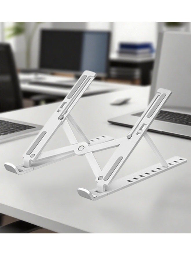 10 Adjustable Heights Laptop Stand ABS Non-Slip Tablet Holder Cooling ventilation For Easy Carrying Support Hp Dell Lenovo Macbook Pro Asus Ipad - Image 1