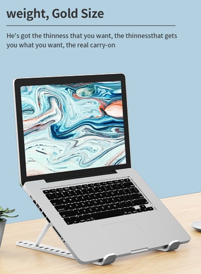 10 Adjustable Heights Laptop Stand ABS Non-Slip Tablet Holder Cooling ventilation For Easy Carrying Support Hp Dell Lenovo Macbook Pro Asus Ipad - Image 4