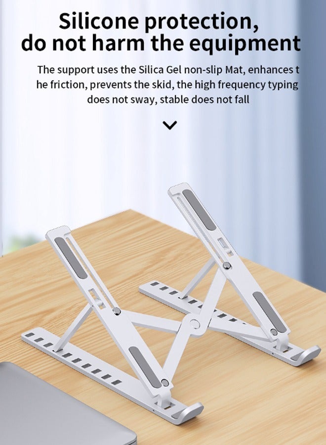 10 Adjustable Heights Laptop Stand ABS Non-Slip Tablet Holder Cooling ventilation For Easy Carrying Support Hp Dell Lenovo Macbook Pro Asus Ipad - Image 5
