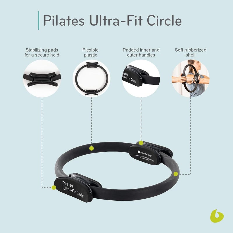 Balanced Body Ultra-Fit Circle Pilates Ring, Body Ring, Great Exercisers for Legs, Fitness Circle, Thigh Exercise, Pilates Circle, Pilate Ring Fitness Equipment for Home or Studio - Image 5