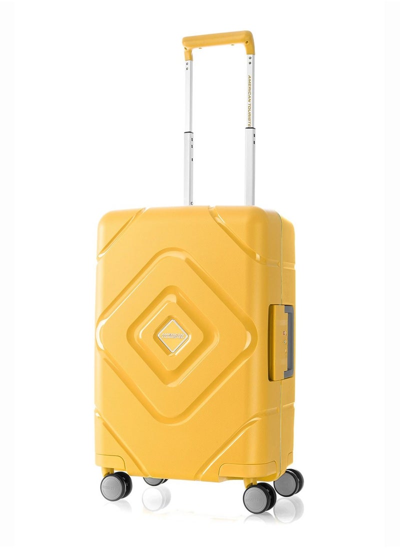 AMERICAN TOURISTER American Tourister TRIGARD hard spinner luggage cabin TSA 55cm - Yellow  - Image 1