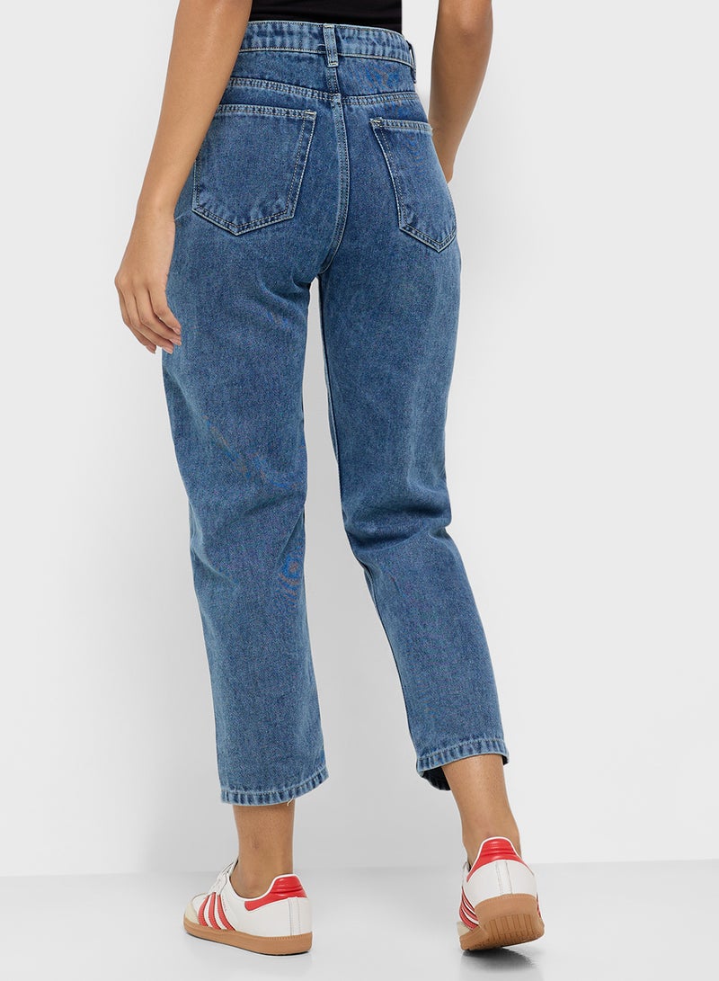 Ginger High Rise Mom Jeans - Image 3