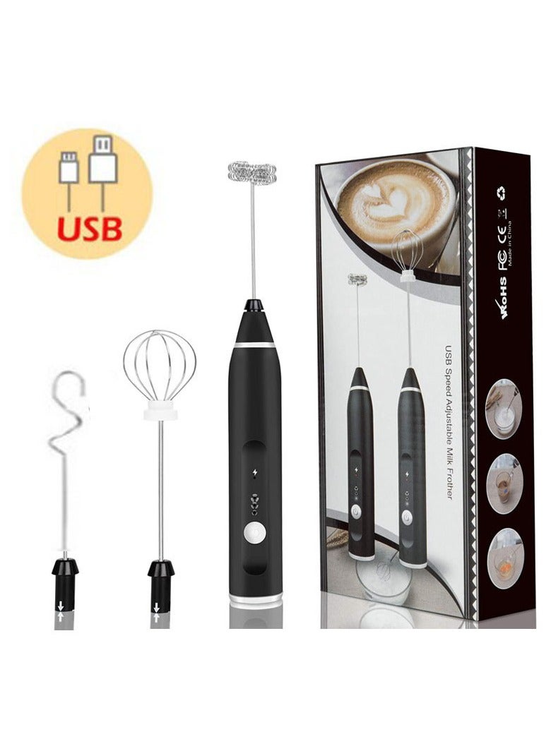 general Milk Frother Electric Whisk 3 Speed Adjustable Mini Low Noise USB Rechargeable Milk Bubbler Coffee Frother Handheld - Image 1