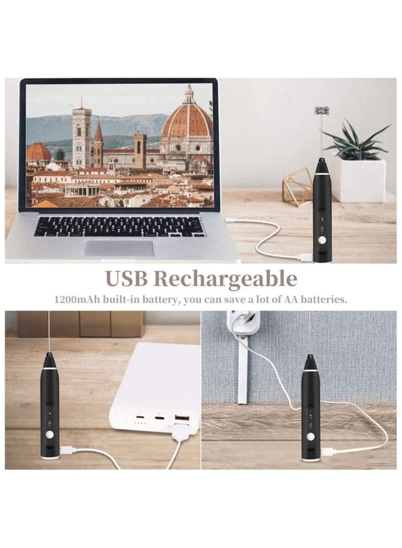 general Milk Frother Electric Whisk 3 Speed Adjustable Mini Low Noise USB Rechargeable Milk Bubbler Coffee Frother Handheld - Image 3