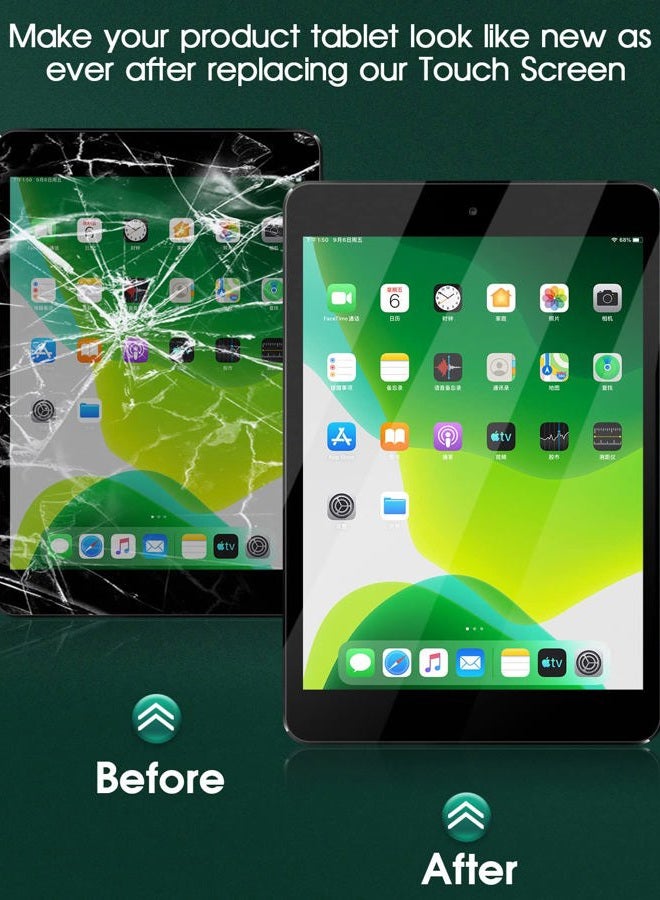 SRJTEK for iPad Air 2 2nd Gen 9.7 A1566 A1567 Touch Screen Replacement Kit,(Not LCD, NO Instructions) Touch Digitizer,Glass Repair Parts,Include Tempered Glass(Black) - Image 2