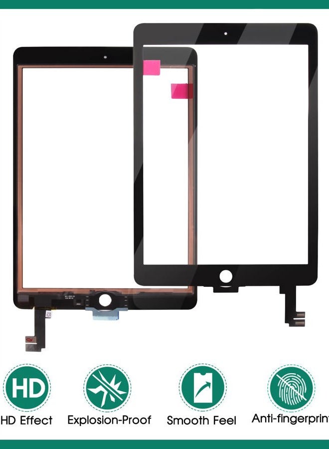 SRJTEK for iPad Air 2 2nd Gen 9.7 A1566 A1567 Touch Screen Replacement Kit,(Not LCD, NO Instructions) Touch Digitizer,Glass Repair Parts,Include Tempered Glass(Black) - Image 4