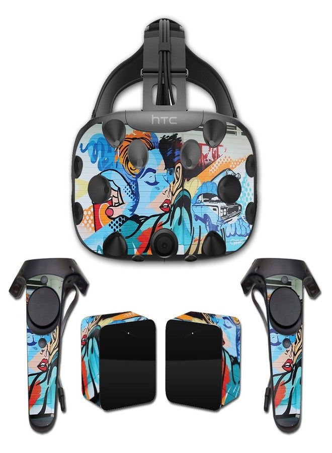 MIGHTY SKINS غلاف MightySkins متوافق مع HTC Vive تغطية كاملة - رومانسية المدرسة القديمة | واقي، متين، وفريد من نوعه غلاف ملصق فينيل | سهل التطبيق، الإزالة، وتغيير الأنماط | مصنوع في الولايات المتحدة الأمريكية - Image 1