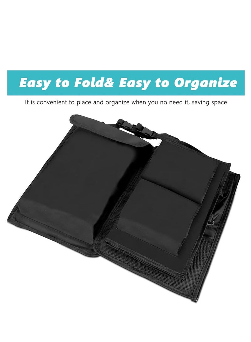 كول بيبي Coolbaby السيارات الجذع مربع التخزين ، انفصال جيب كبير تعليق نوع حقيبة الأمتعة ، سستة ، للماء متعددة جيب مقعد مسند الظهر التخزين ، ومناسبة لمعظم السيارات قابلة للطي قطع غيار السيارات لتوفير مساحة ( أسود ) - Image 2