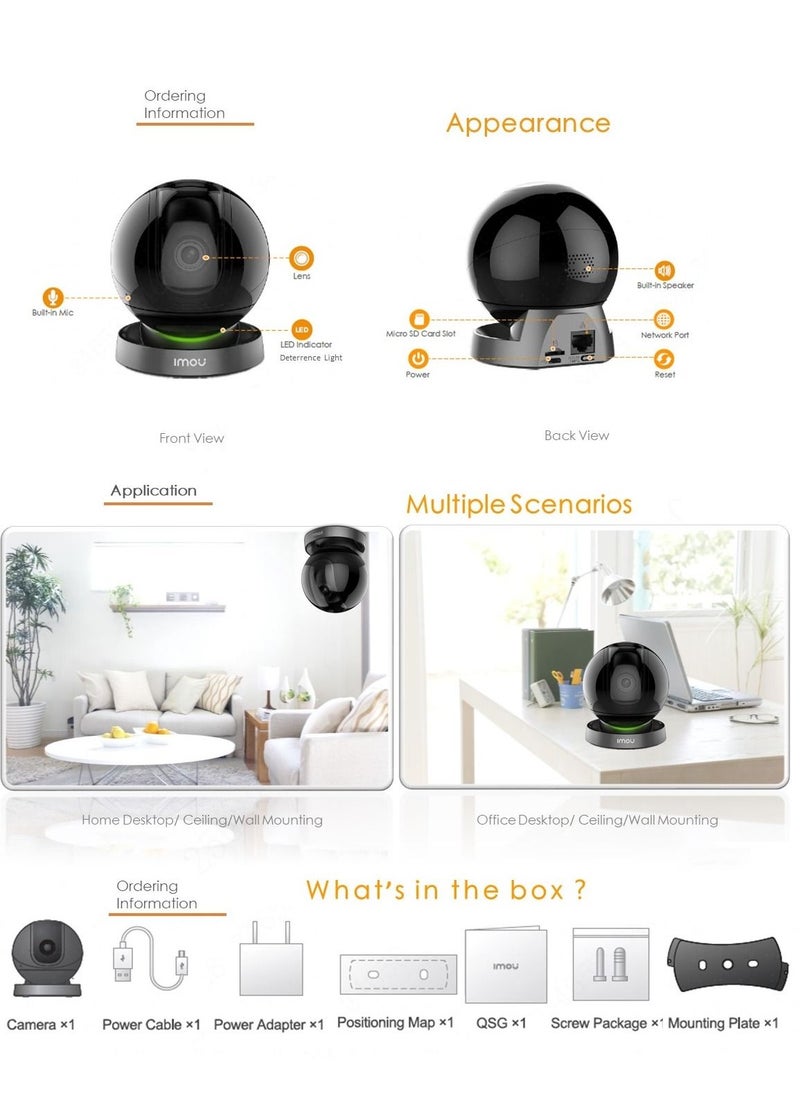 IMOU - IMOU Rex 3D IP Camera 5MP/3K Indoor Human Pet Detection Two-way Talk 360º WIFI Smart Home Smart Tracking Night Vision - Image 1