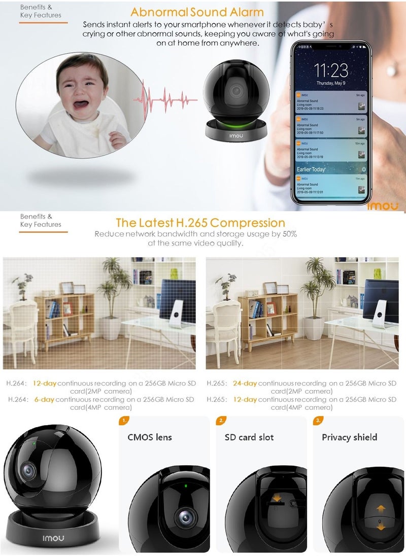 IMOU - IMOU Rex 3D IP Camera 5MP/3K Indoor Human Pet Detection Two-way Talk 360º WIFI Smart Home Smart Tracking Night Vision - Image 1