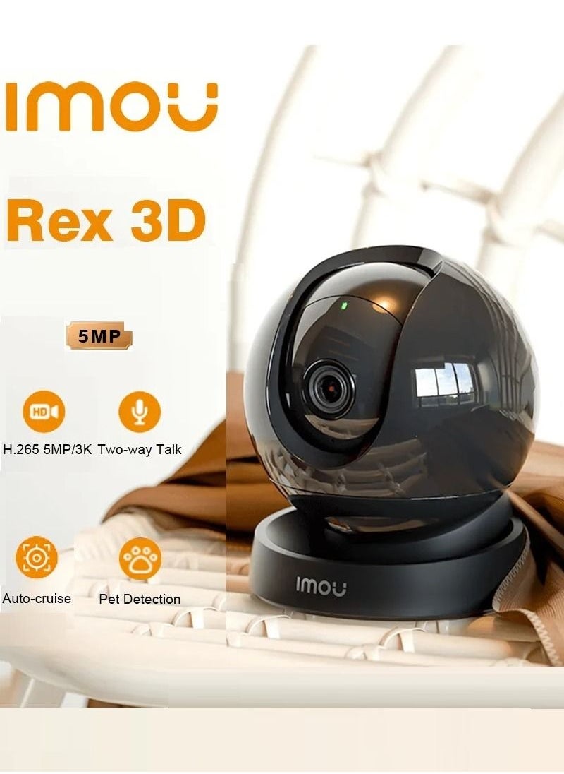 IMOU - IMOU Rex 3D IP Camera 5MP/3K Indoor Human Pet Detection Two-way Talk 360º WIFI Smart Home Smart Tracking Night Vision - Image 1
