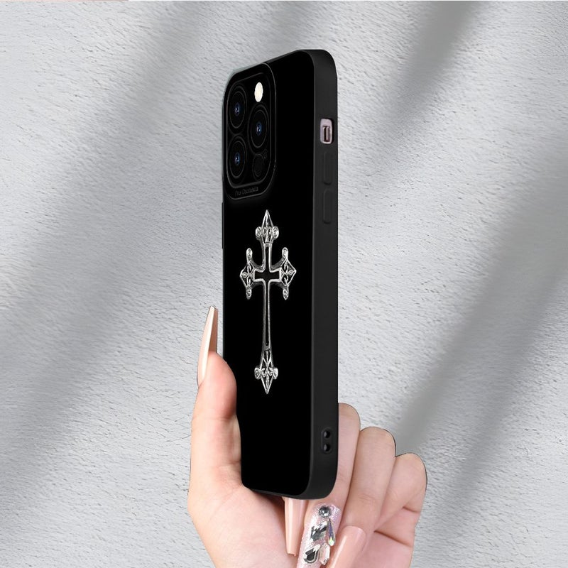 UV Printed Gothic Cross Case for iPhone 17 Shockproof Silicone - Image 4