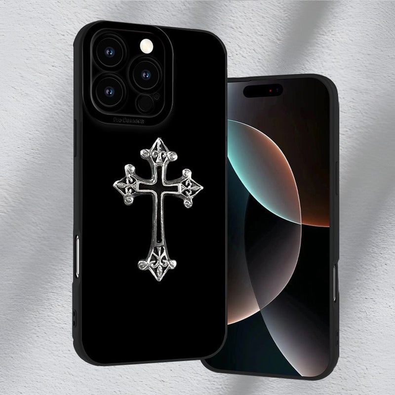 UV Printed Gothic Cross Case for iPhone 17 Shockproof Silicone - Image 5