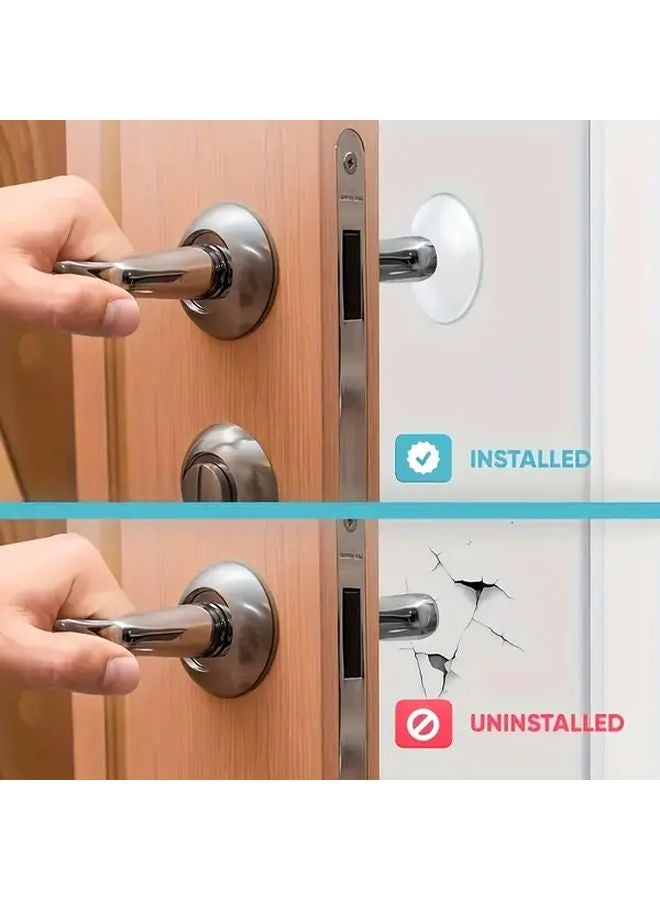 4 قطع من واقيات الحائط اللاصقة ذاتية اللاصق لتخفيف الصدمات وتقليل الضوضاء قابلة لإعادة الاستخدام - Image 3