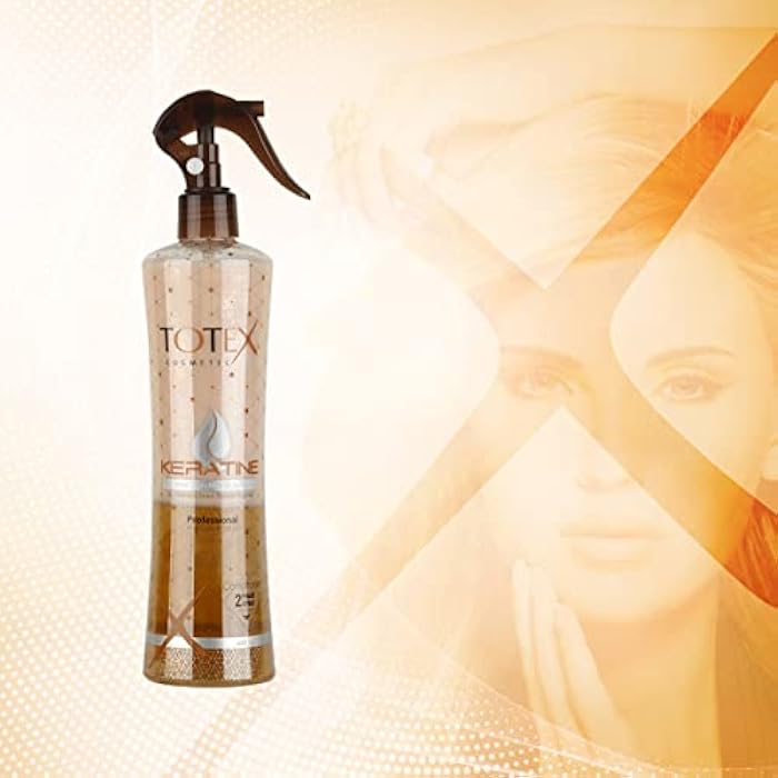 Totex Keratin 2 Phase Hair Spray Conditioner I For Damaged Hair Formula I Untangling Nourishing Moisturizing I Unisex Leave-in Conditioner 400 ml - Image 2