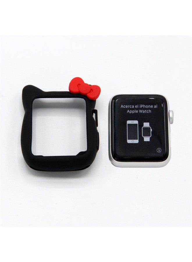 For Iwatch3 For Apple Watch Case For Apple Watch TPU Soft Case Hello Kity-Color:Generation II Generation III  White + Red-Exterior Dimension:42mm - Image 1