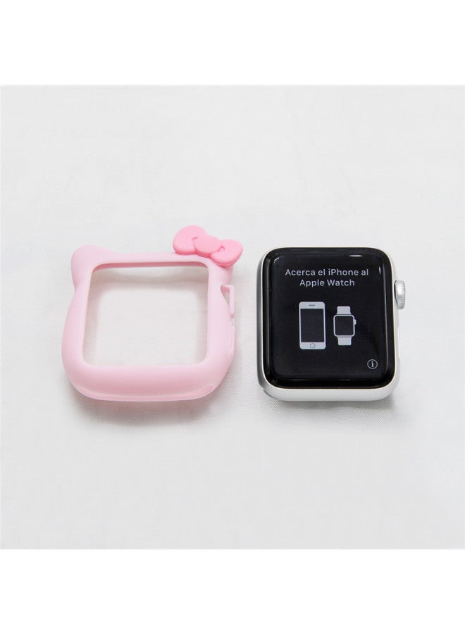 For Iwatch3 For Apple Watch Case For Apple Watch TPU Soft Case Hello Kity-Color:Generation II Generation III  White + Red-Exterior Dimension:42mm - Image 4