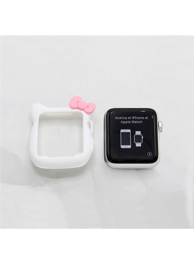 For Iwatch3 For Apple Watch Case For Apple Watch TPU Soft Case Hello Kity-Color:Generation II Generation III  White + Red-Exterior Dimension:42mm - Image 3