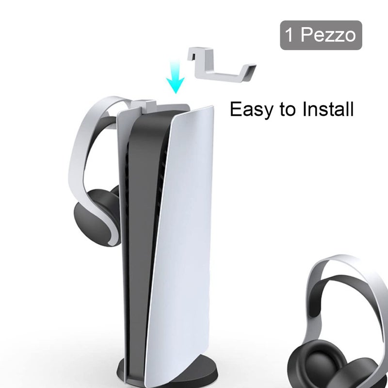 Bealuffe Headset Holder for PS5 Headphone Holder for PlayStation 5, Gaming Headset Hanger Headphone Hook for PS5 - Image 3