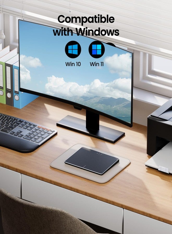 ProtoArc لوحة تتبع بلوتوث ProtoArc T1 Plus لنظام التشغيل Windows 11/10، أسود - Image 3