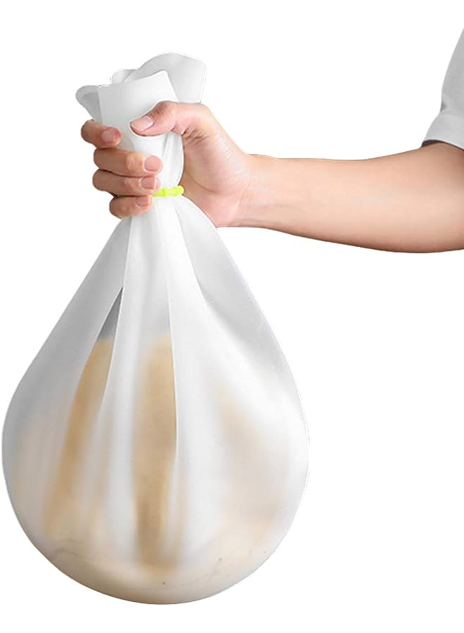 Raxoom Kneading Dough Bag Non-Toxic Versatile Dough Mixer Cooking Tool for Pastry, Bread, Pizza, Tortilla (White, L) - Image 1