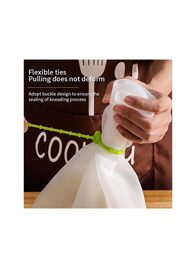 Raxoom Kneading Dough Bag Non-Toxic Versatile Dough Mixer Cooking Tool for Pastry, Bread, Pizza, Tortilla (White, L) - Image 4