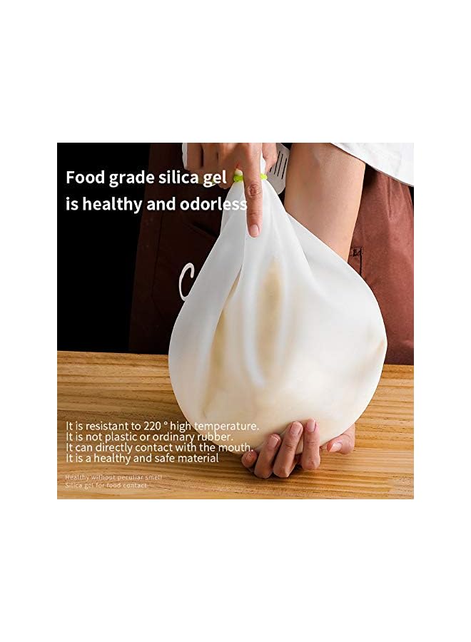 Raxoom Kneading Dough Bag Non-Toxic Versatile Dough Mixer Cooking Tool for Pastry, Bread, Pizza, Tortilla (White, L) - Image 3
