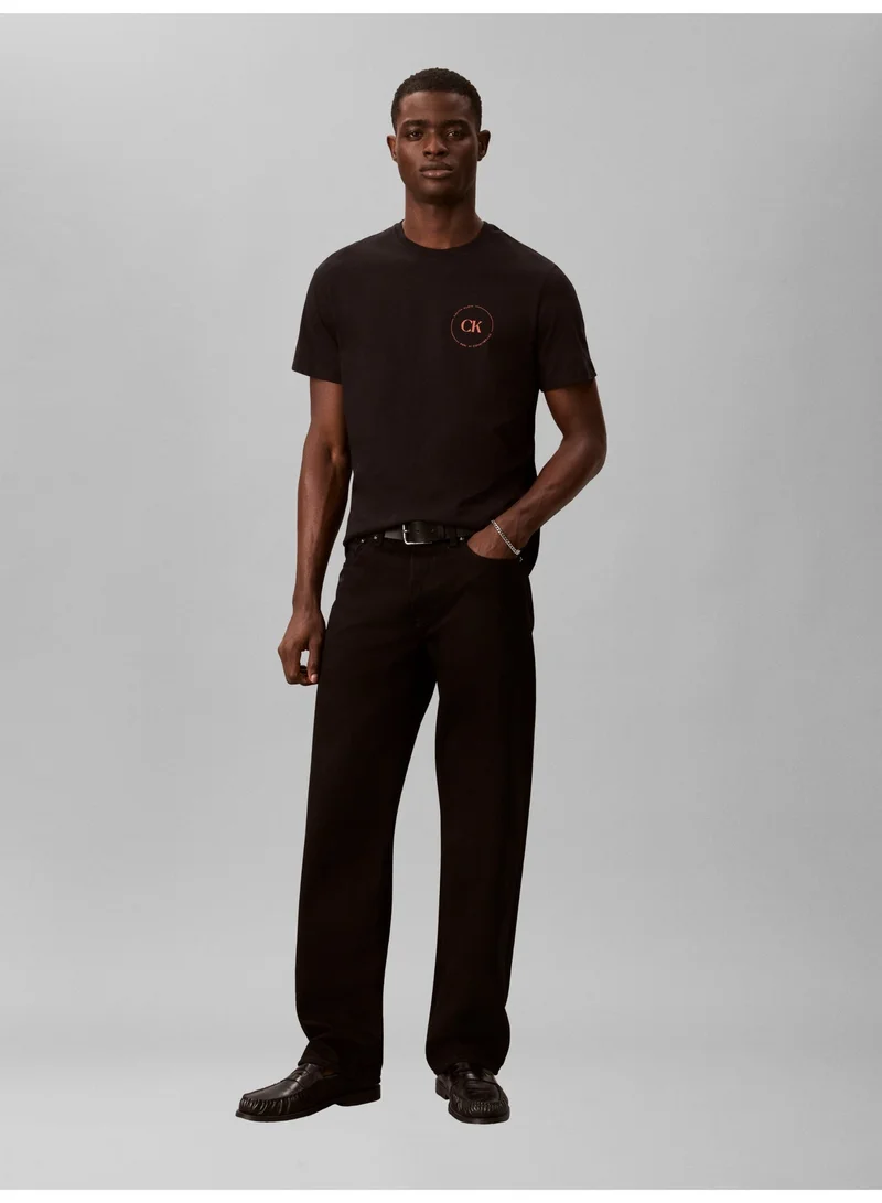 Calvin Klein Jeans Black Graphic Logo T-Shirt for Men | Best Price UAE