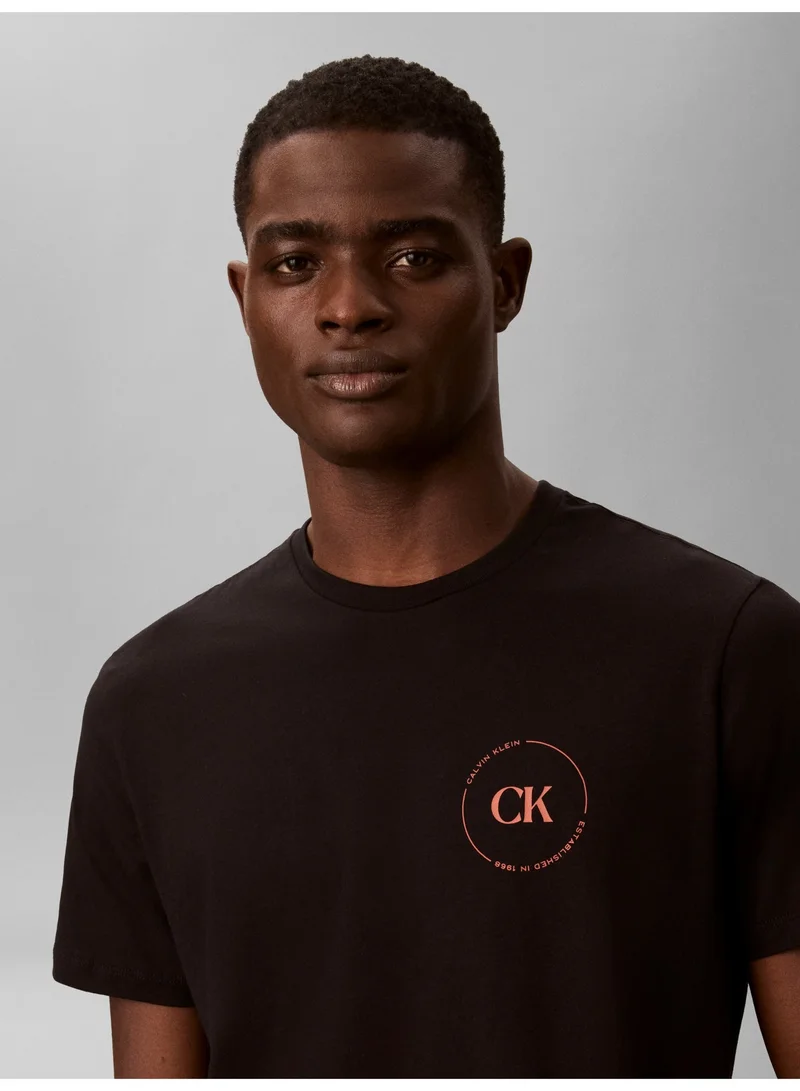 Calvin Klein Jeans Black Graphic Logo T-Shirt for Men | Best Price UAE