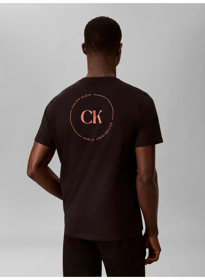 Calvin Klein Jeans Black Graphic Logo T-Shirt for Men | Best Price UAE