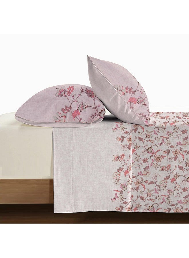 Trident شريحة سرير تريديانت الناعمة والمريحة للسرير المزدوج، 210 TC شريحة سرير 100% قطن، ناعمة وقابلة للتنفس، شريحة سرير بحجم كينغ مع 2 غطاء وسادة - شرقي - Image 4