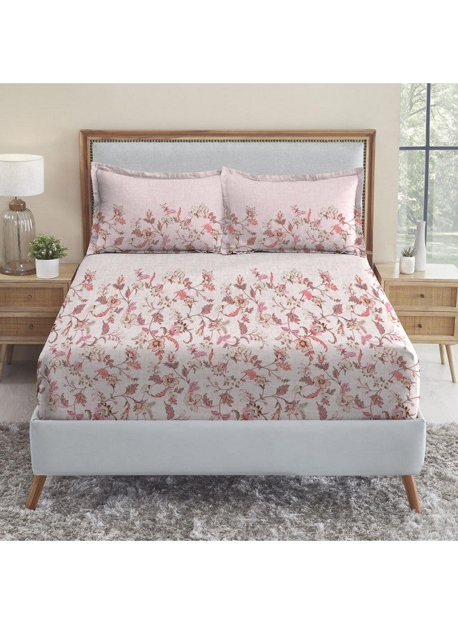 Trident شريحة سرير تريديانت الناعمة والمريحة للسرير المزدوج، 210 TC شريحة سرير 100% قطن، ناعمة وقابلة للتنفس، شريحة سرير بحجم كينغ مع 2 غطاء وسادة - شرقي - Image 3