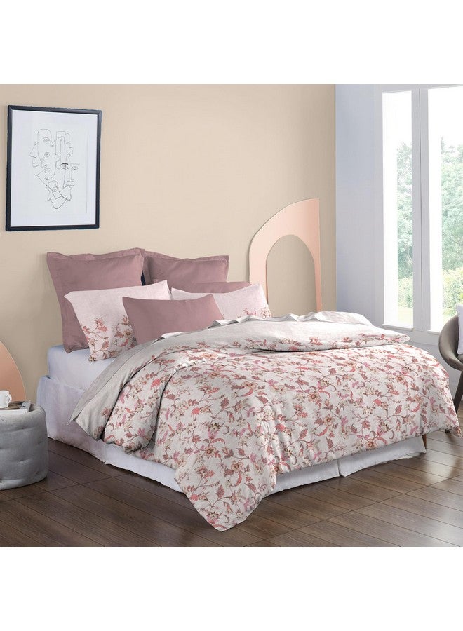 Trident شريحة سرير تريديانت الناعمة والمريحة للسرير المزدوج، 210 TC شريحة سرير 100% قطن، ناعمة وقابلة للتنفس، شريحة سرير بحجم كينغ مع 2 غطاء وسادة - شرقي - Image 1