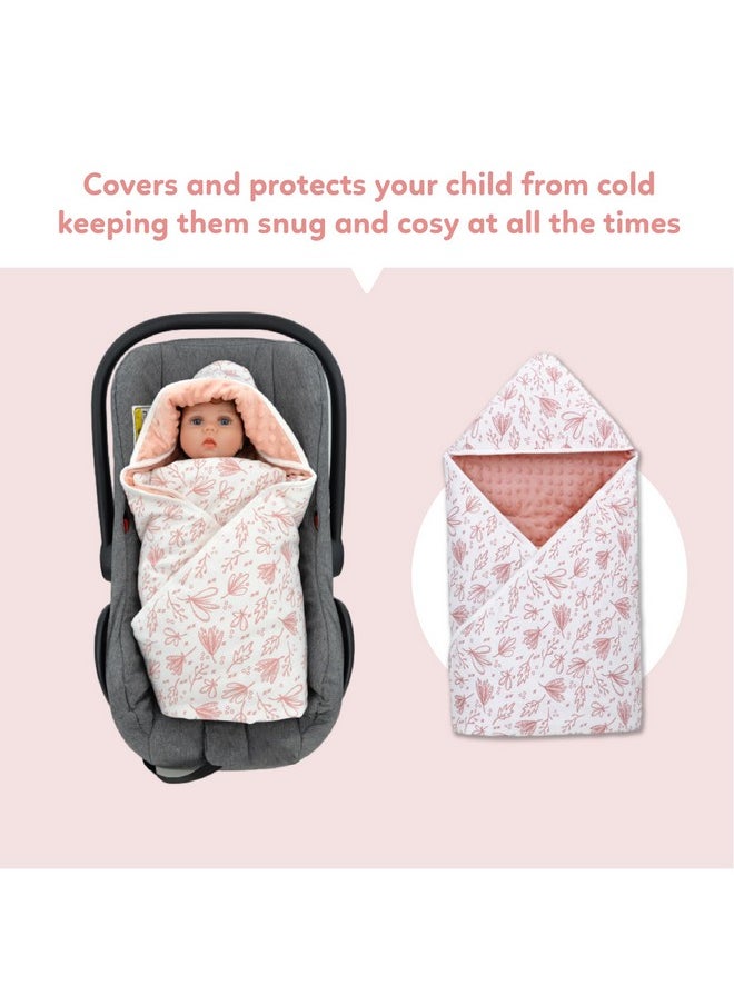Miracle Baby Car Seat Blanket, Car Seat Covers For Babies Winter Carseat Swaddle Blanket Universal Baby Blanket For Baby Car Seat Pram Buggy, 35"X35" (Line Plant)  - Image 3