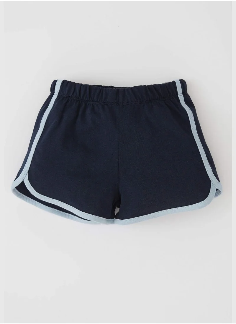 ديفاكتو Regular Fit Stripe Detail Mini Short