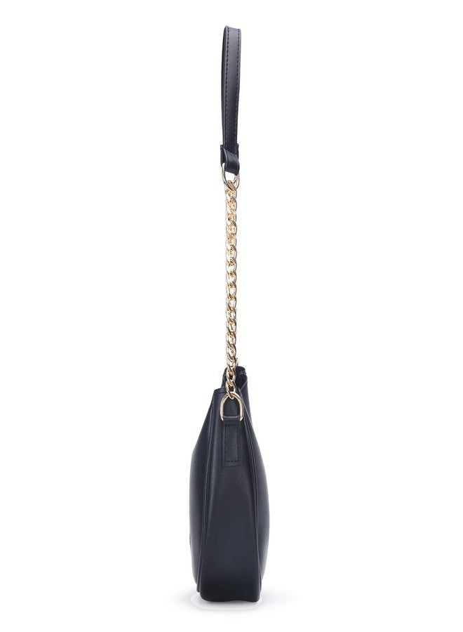 IMARS Vegan Leather Shoulder Bag for Women | Black Stylish & Trendy Handbag with Chain Strap - Image 5