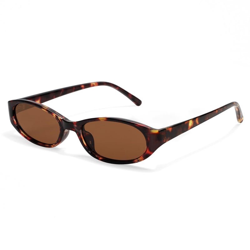 GUVIVI Retro Oval Sunglasses for Women 2026 90s Small Chic Cat Eye Sun Glasses Sunnies Lightweight Shades - Image 1